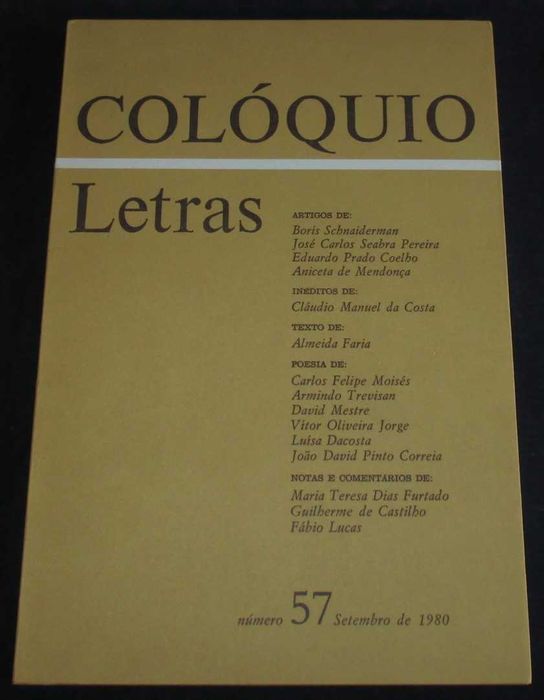 Livro Colóquio Letras 57