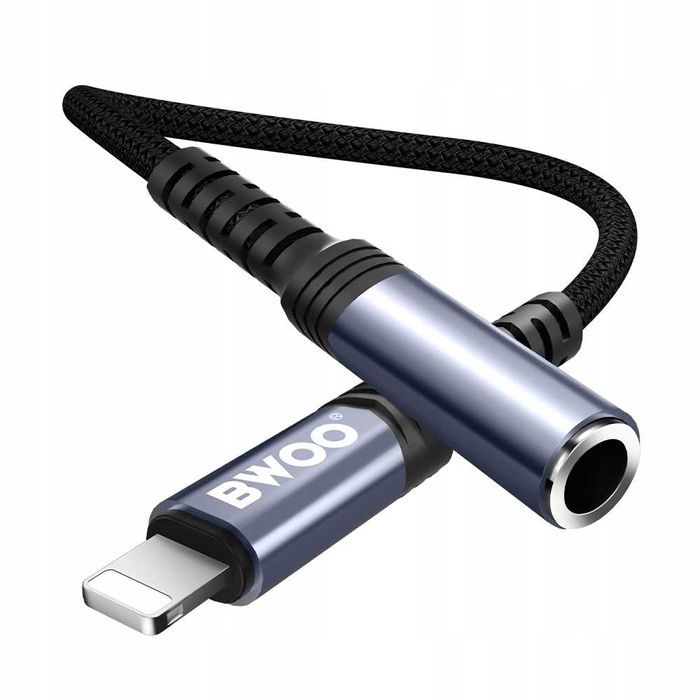 BWOO Adapter Przejściówka Aux 3,5 mm (żeński) do Lightning (męski)