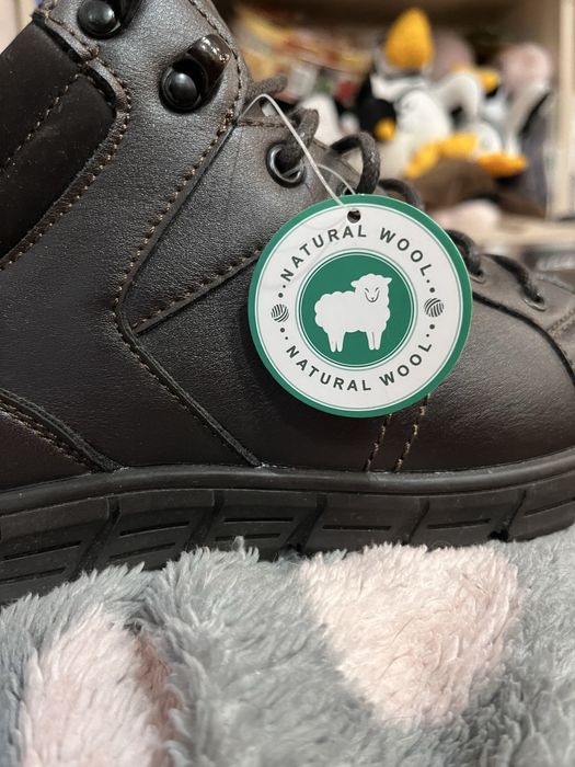 Натуральні шкіряні зимові чоловічі черевики,  42 розмір