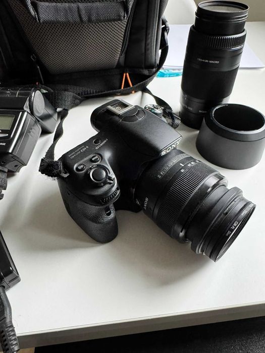 Sony Alpha A58 + 2 obiektywy + lampa błyskowa