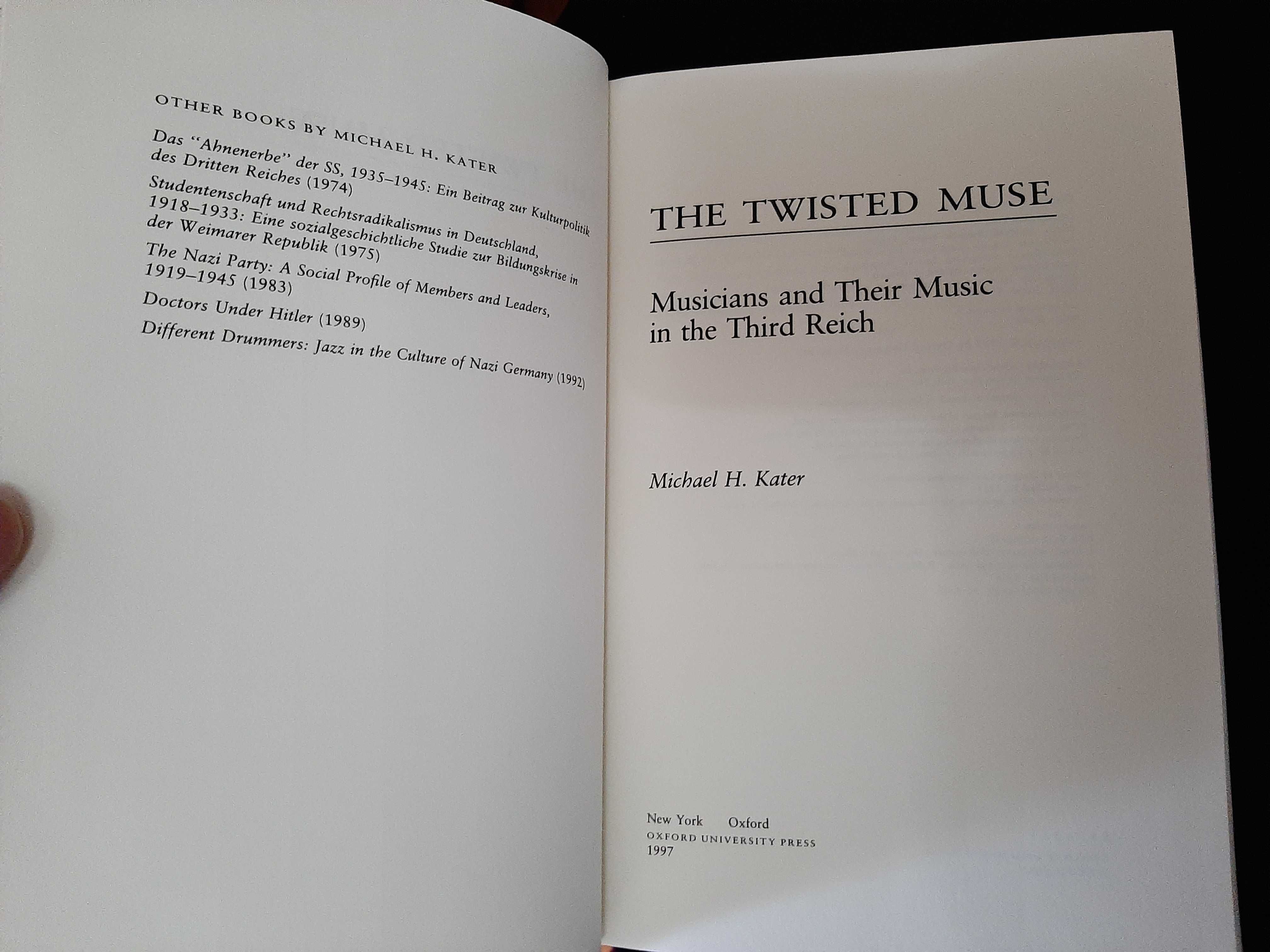 Michael Hans Kater – Musicians and Their Music in the Third Reich