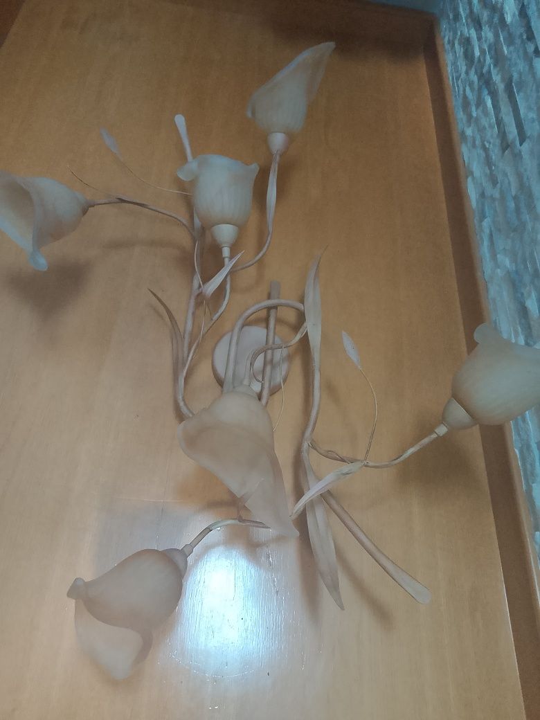 Lampa Sigma MA6D 6 x E14 nowoczesna stylowa w kwiaty i liście