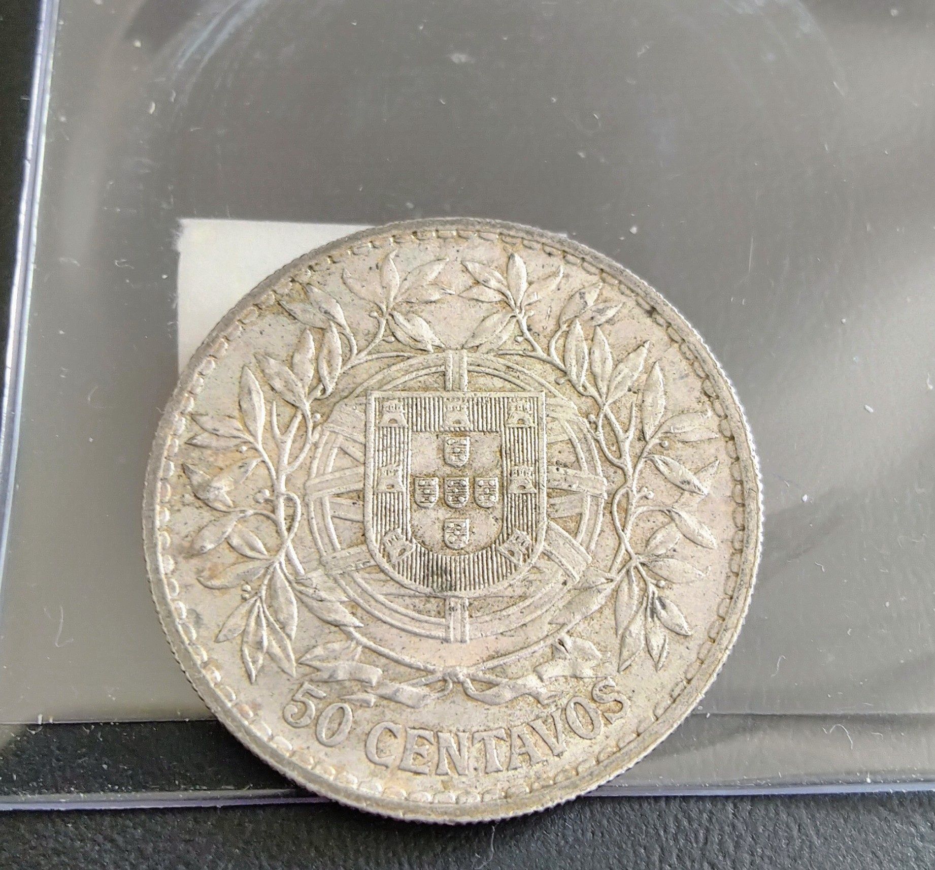 Moeda 50 centavos prata 1912
