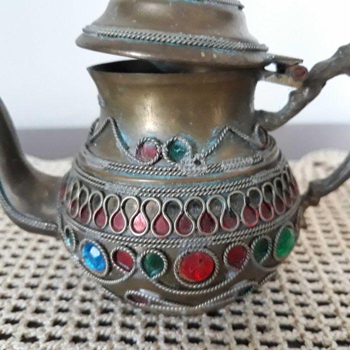 imbryk czajnik mosiężny do kawy herbaty orientalny (zestaw 2 sztuk)