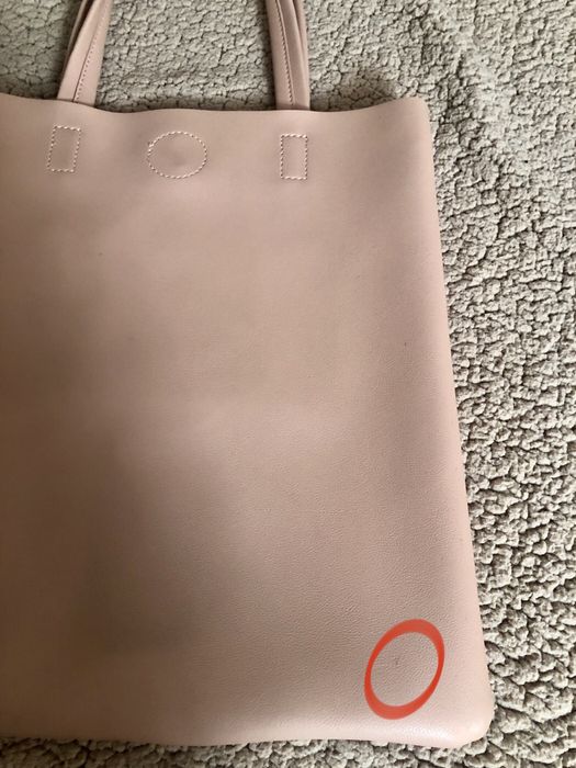 Сумка-шопер пудрова MINISO + подарунок гаманець з кошеня