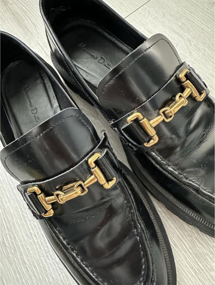 Шкіряні лофери massimo dutti