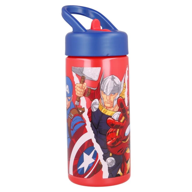 Bidon Ze Słomką Avengers Z Uchwytem 410Ml