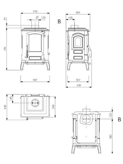 Piec na drewno z żeliwa La Nordica GIULIETTA X 4.0