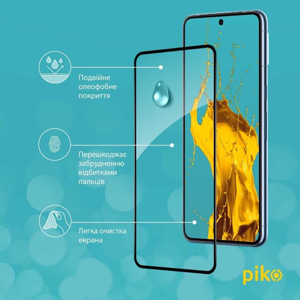 Google Pixel 8 Pro Захисне скло 5D Piko Full Glue для - Black