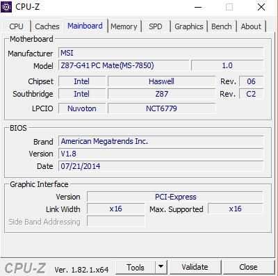 Płyta główna MSI Z87 G41 PC Mate LGA1150 pod intel Gen4 i7 i5 i3