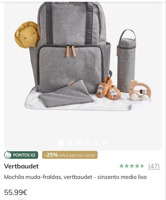 Mochila Muda-Fraldas + Porta Biberão