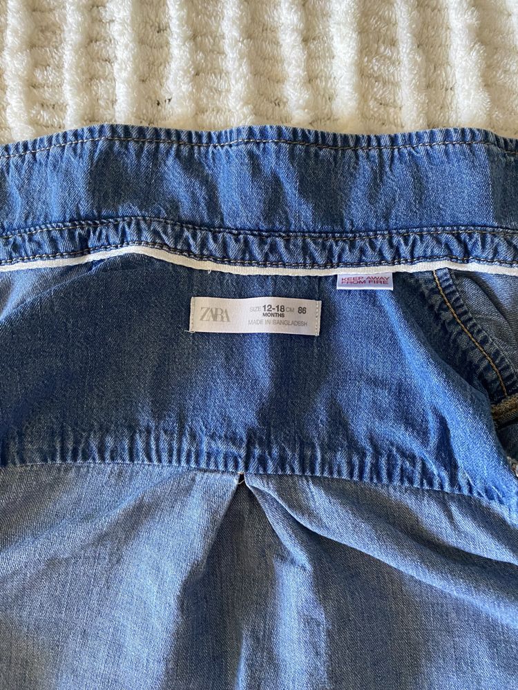 Zara джинсова сорочка 86 розмір оригінал