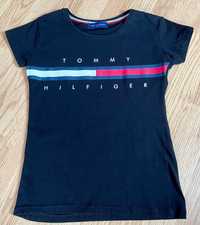 T - Shirt czarny z napisem Tommy S