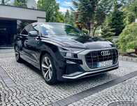 Audi Q8 Cena brutto, Faktura VAT 23%, Hak, B&O, Matrix, Pneumatyka