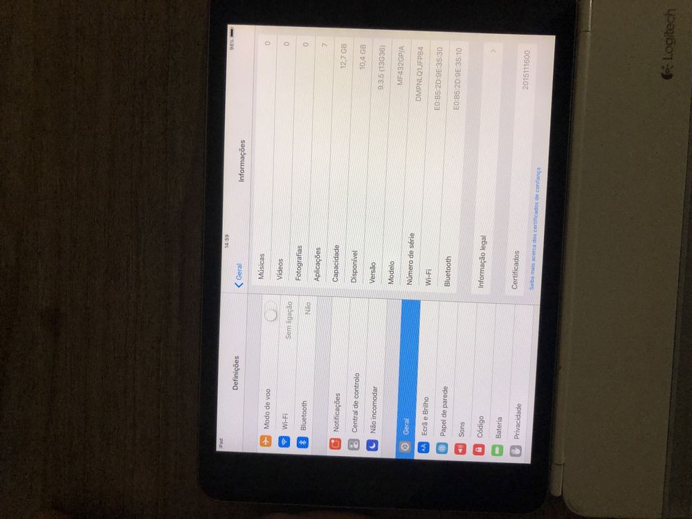 Apple ipad 16 gigas com teclado