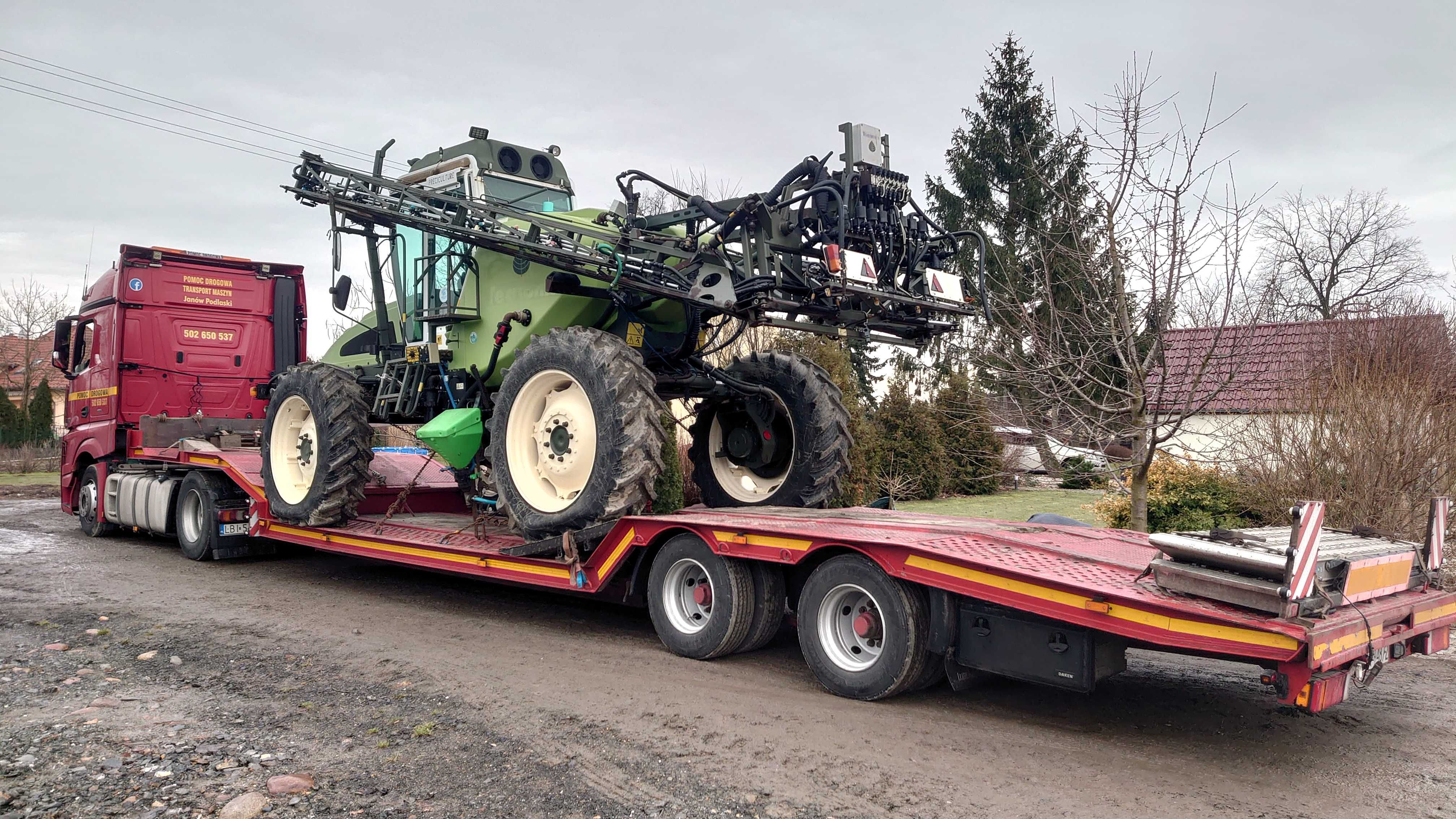 Niskopodwoziowy Transport Maszyn Rolniczych Budowlanych Ponadgabarytów