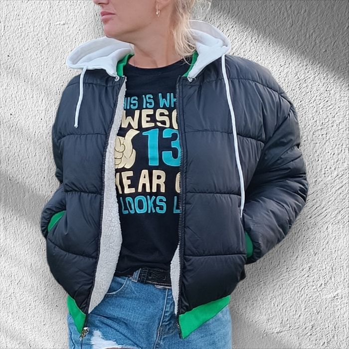 Куртка Бомбер двусторонняя женская