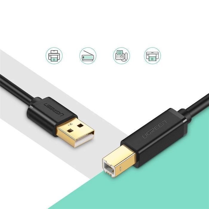 Kabel UGREEN przewód USB - USB Typ B (kabel do drukarki) 3m czarny
