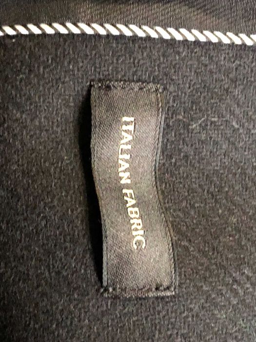 Czarny wełniany płaszcz damski oversize Massimo Dutti rozmiar L