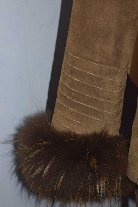 Saki Piękny kożuszek naturalny obszyty lisem_40