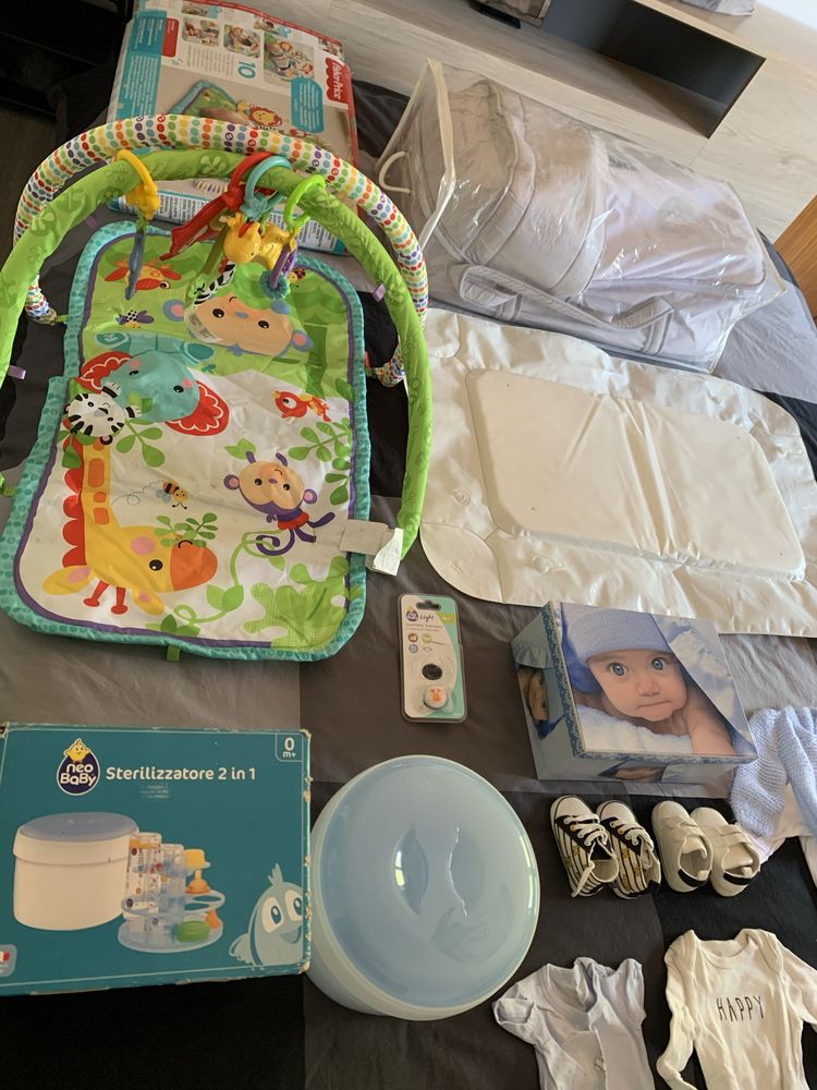 Kit de maternidade - Alcofa, Parque/ginásio para bebé, Muda fraldas...