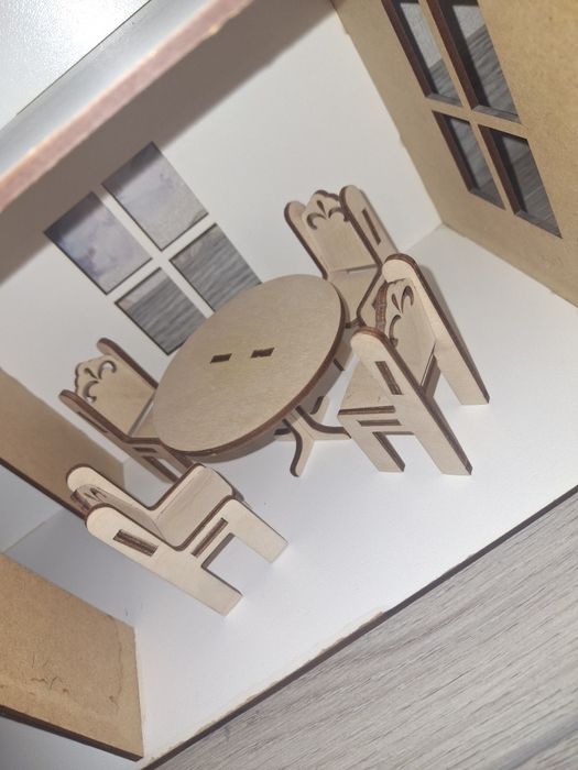 Великий двоповерховий ляльковий будиночок з меблями