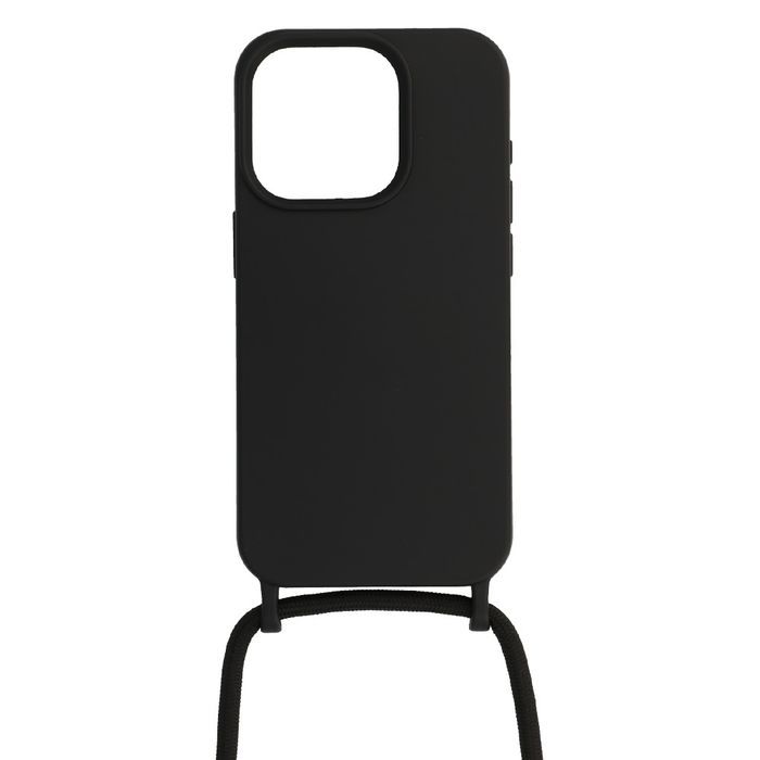 Strap Silicone Case Do Iphone 15 Plus Wzór 1 Czarny