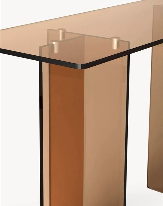 Konsola ze szkla brazowa Westwing
