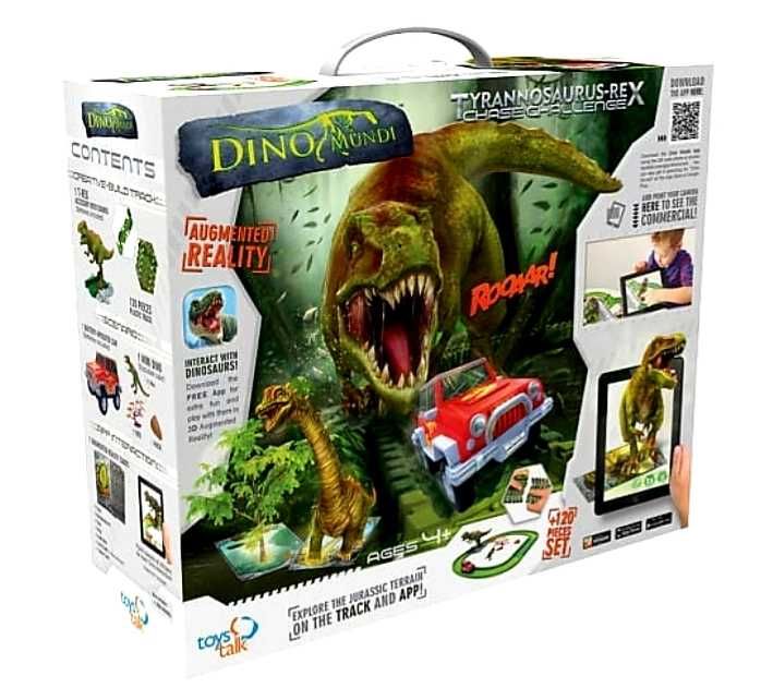 Dino Mundi 3D Atak Tyranozaura Tor Przeszkód   120 el klocki  interakt