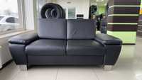 Чорний шкіряний диван