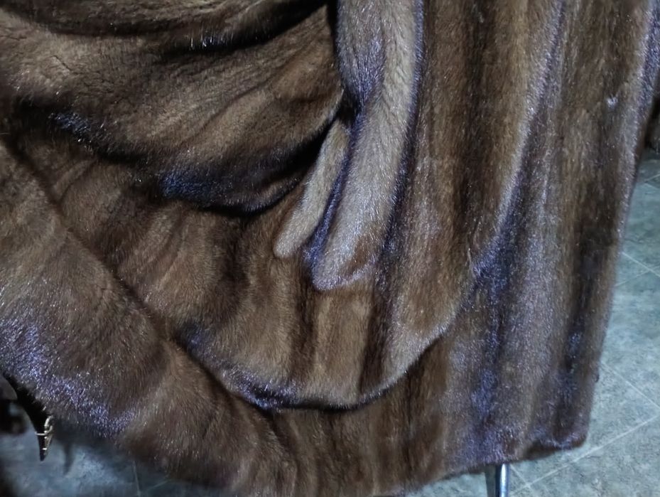 Большой размер. Ог 130см. В пол. Норковая шуба. Манто