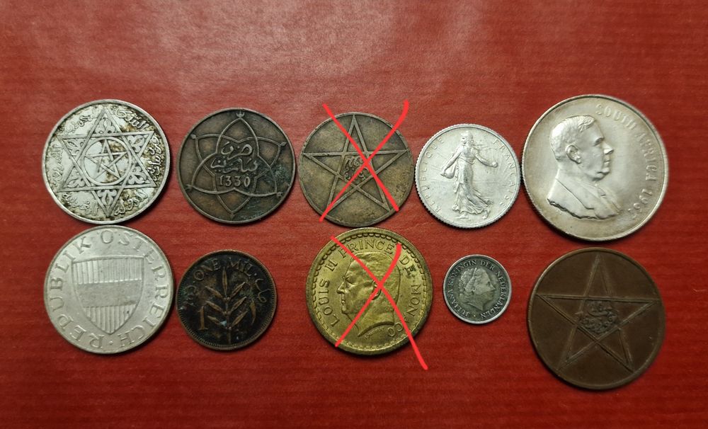 Lote de Moedas Antigas cada 5€ ou 10€