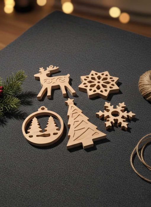 Drewniane Ozdoby Świąteczne Dębowe Bombki Handmade