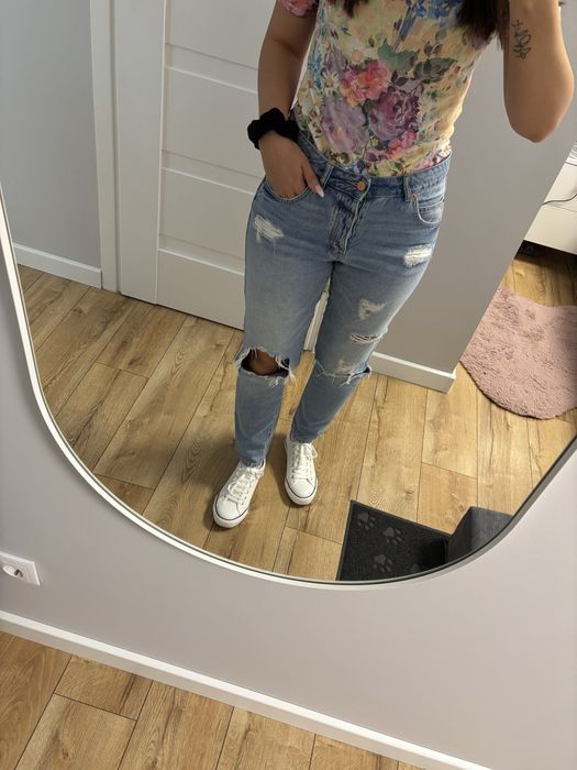 Spodnie jeans z przetarciami #14