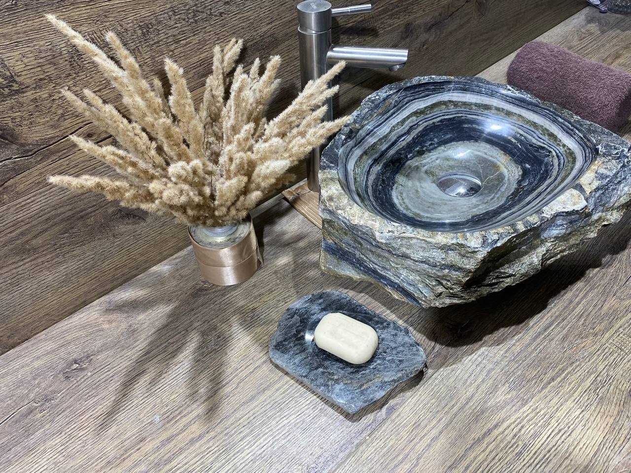 Раковина из камня, умывальник из камня в ванную стиль лофт