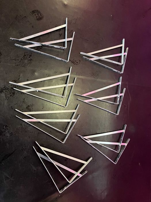 Conj. Mão Francesa Esquadria GRANDES aço 50x33cm -LEROY MERLIN-7 pares