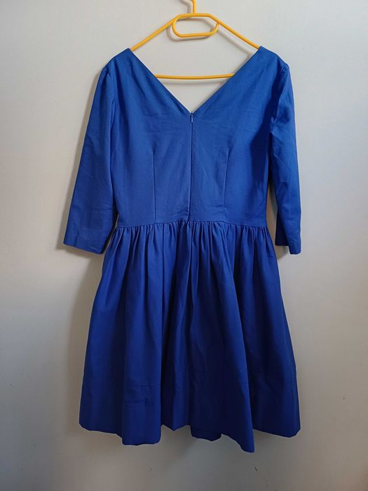 Sukienka rozkloszowana chabrowa Vissavi r. L/40