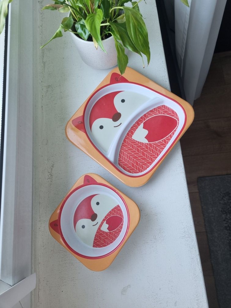 2. Skip hop! Talerz i miska Zoo Lis zestaw dla niemowlaka