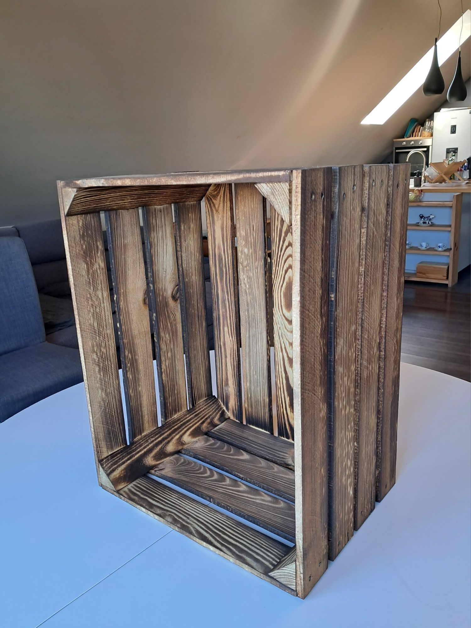 Skrzynka drewniana opalana 50x40x30 solidna nowa z przesyłką OLX