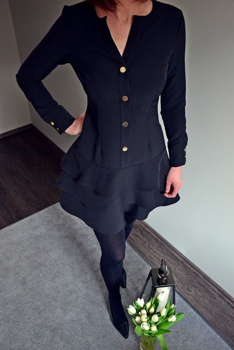 Czarna koktajlowa sukienka by MIELCZARKOWSKI rozm.S,M,L