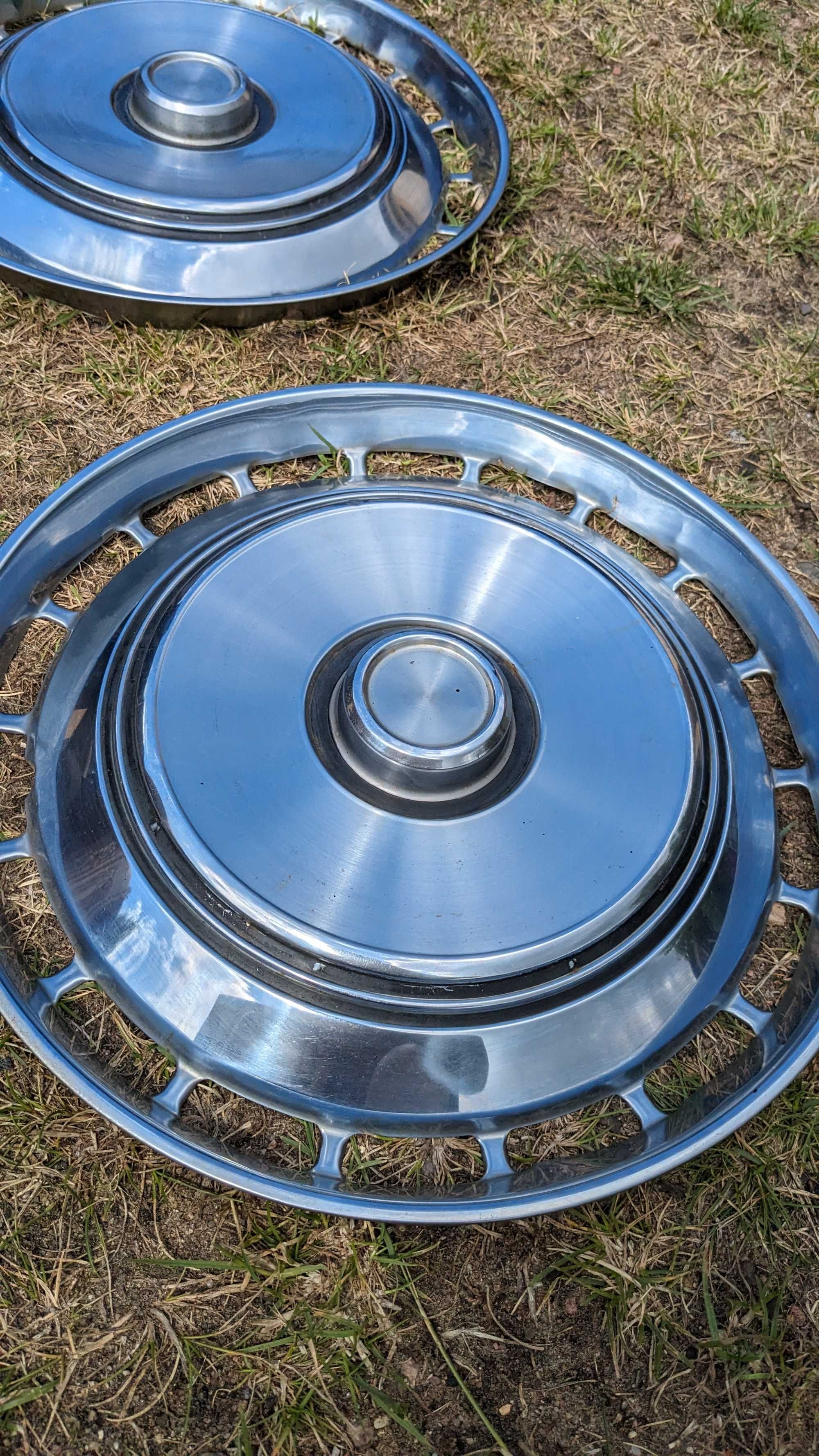 Kołpaki Chromowane 4x sztuki Retro PRL Vintage - Stal Chrome Połysk