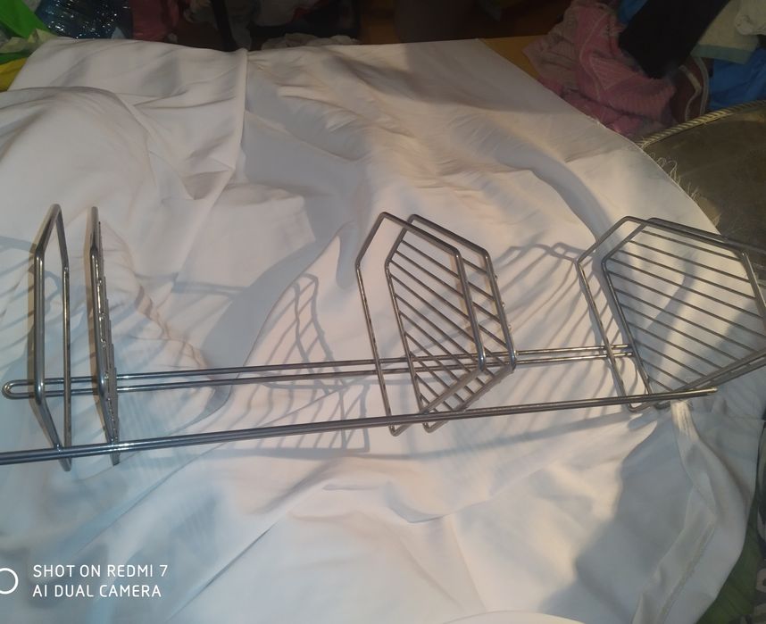 Полочка угловая в ванную комнату металлическая 3-х ярусная полка угол