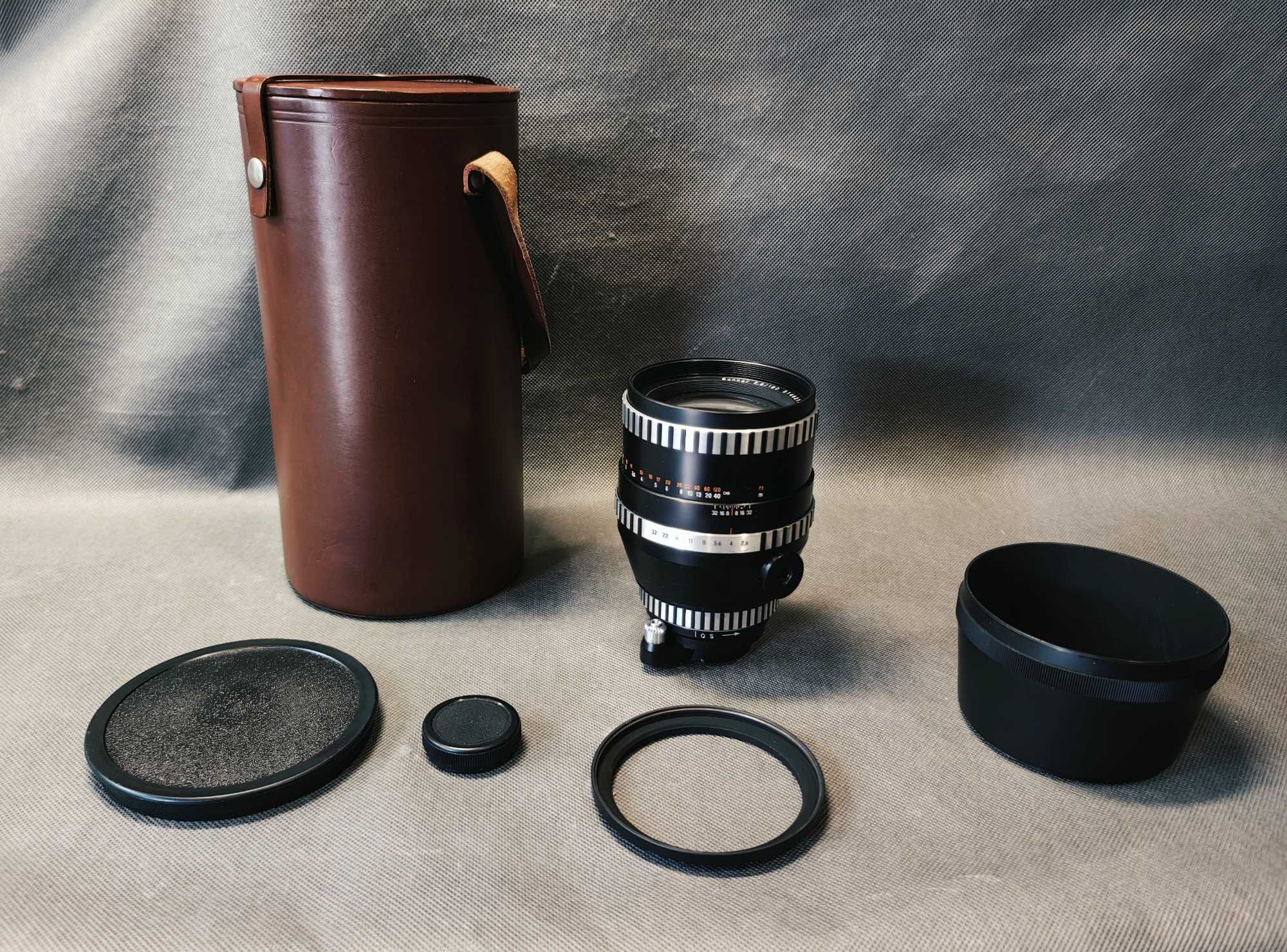 Obiektyw Carl Zeiss Jena Sonnar 180 2.8 ZEBRA Futerał Rzadki Zobacz !