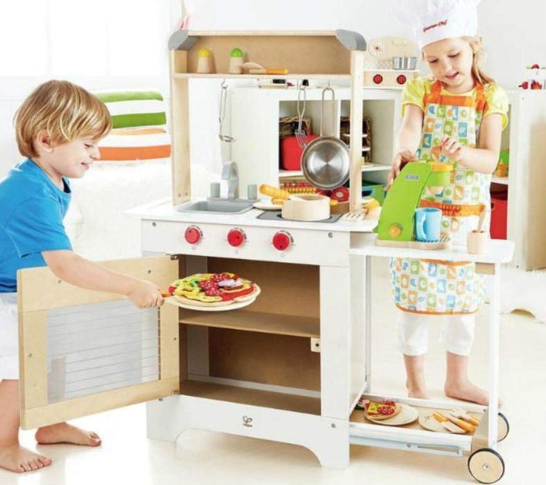 Hape E3126 drewniany zestaw kuchenny do gotowania i rysowania