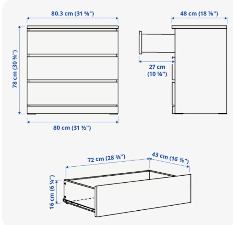 Cómoda Branca Ikea