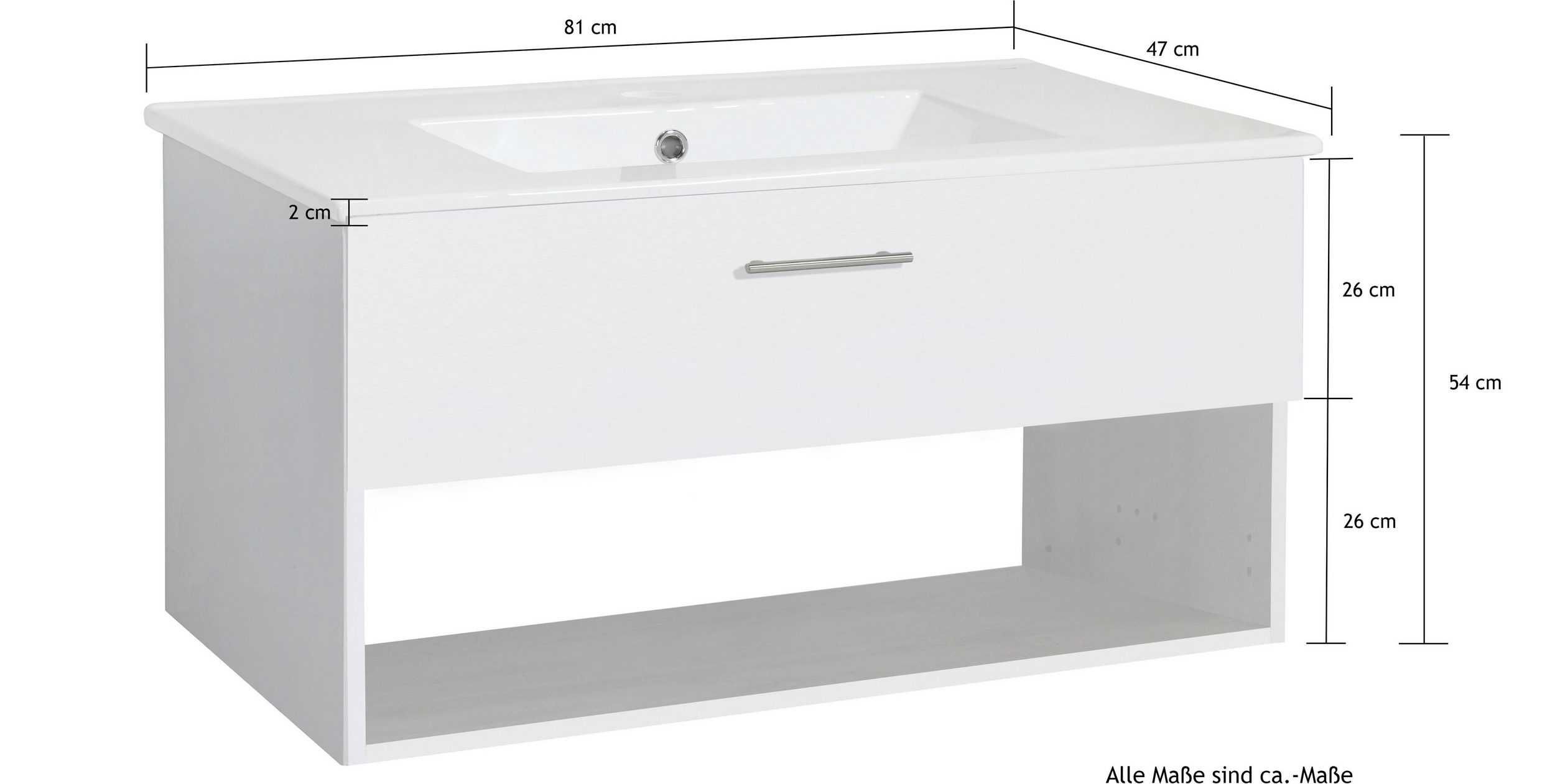 Szafka łazienkowa z umywalką CERAMICZNĄ 80x45 NOWA WYSOKA JAKOŚĆ