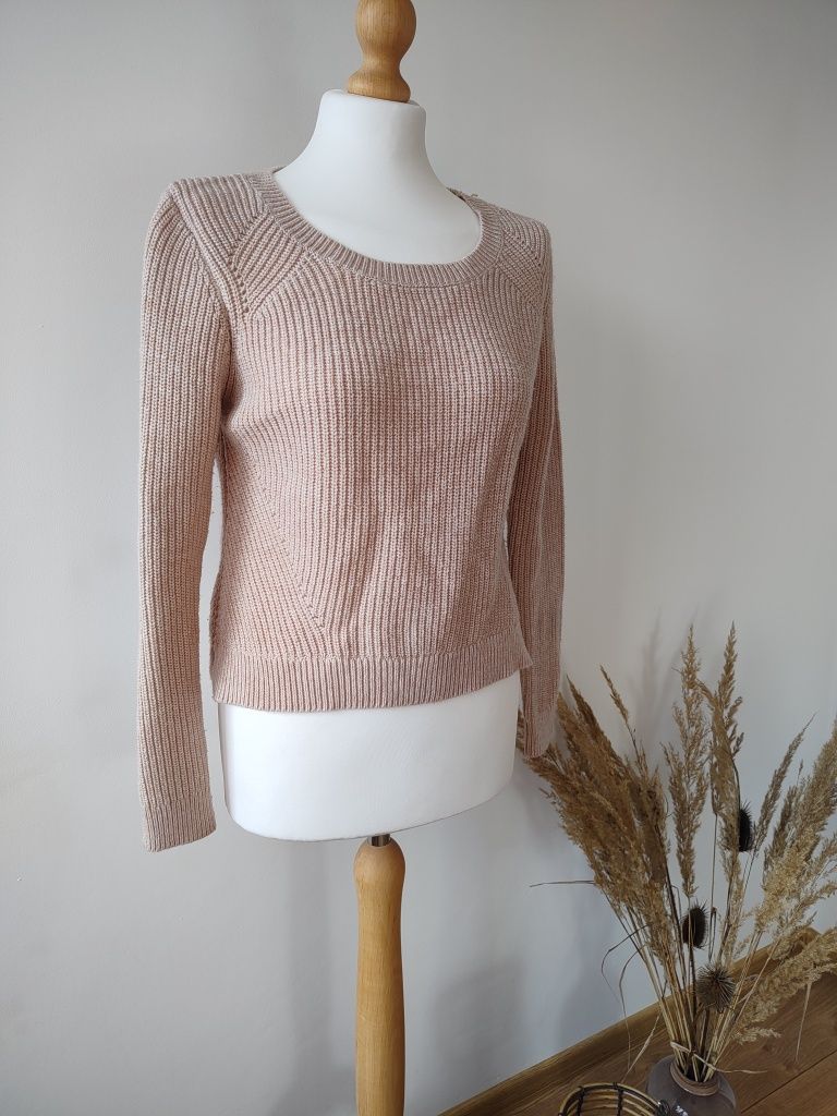 Beżowy sweter 50% bawełna, na codzień, Andy&Lucy Paris rozm S