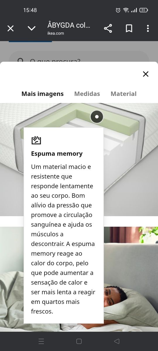 Colchão de espuma casal