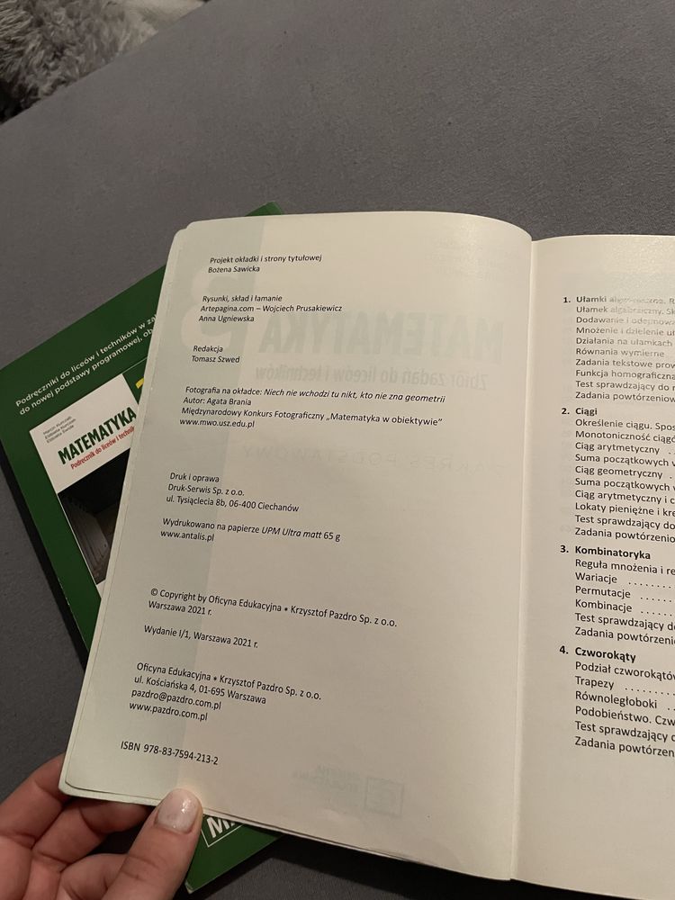 Matematyka 3 podręcznik i zbiór zadań