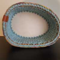 Koszyk ze sznurka bawełnianego  handmade jajko